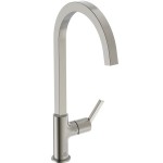 Kitchen tap Deck-mounted material: Brass Square C-Spout, color: Chrome surface: Brushed Deck-mounted Kitchen tap Deck-mounted material: Brass Square C-Spout, color: Chrome surface: Brushed Deck-mounted