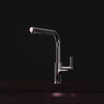 Kitchen tap Deck-mounted material: Brass with shower, color: Chrome surface: Glossy Deck-mounted
