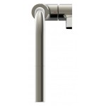 Μπαταρία κουζίνας επικαθήμενη από ορείχαλκο με ντους 2 ροών, L-spout, silver storm, χρώμα: Χρωμέ επιφάνεια: Βουρτσισμένη Επικαθήμενες