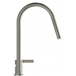 Kitchen tap Deck-mounted material: Brass, color: Chrome surface: Brushed Deck-mounted