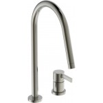 Kitchen tap Deck-mounted material: Brass, color: Chrome surface: Brushed Deck-mounted