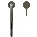 Kitchen tap Deck-mounted material: Brass, color: Grey surface: Brushed Deck-mounted