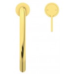 Kitchen tap Deck-mounted material: Brass, color: Gold surface: Brushed Deck-mounted
