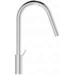 Kitchen tap Deck-mounted material: Brass with shower, color: Chrome surface: Glossy Deck-mounted Kitchen tap Deck-mounted material: Brass with shower, color: Chrome surface: Glossy Deck-mounted