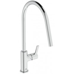 Kitchen tap Deck-mounted material: Brass, color: Chrome surface: Glossy Deck-mounted