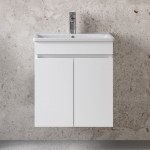 Furniture base with washbasin 55x33x60 material: Wood composite 1 basin wall mounted, color: White Cabinets with wash basin Furniture base with washbasin 55x33x60 material: Wood composite 1 basin wall mounted, color: White Cabinets with wash basin