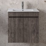 Furniture base with washbasin 55x33x60 material: Wood composite 1 basin wall mounted, color: Wood Grey Cabinets with wash basin Furniture base with washbasin 55x33x60 material: Wood composite 1 basin wall mounted, color: Wood Grey Cabinets with wash basin