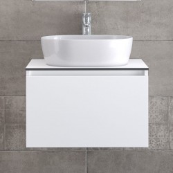 Furniture base with washbasin 61x46x35 material: Wood composite 1 basin countertop, color: White Cabinets with wash basin