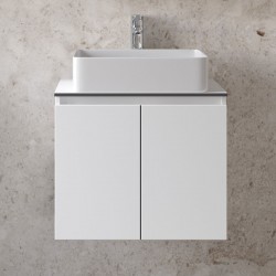 Furniture base with washbasin 61x46x50 material: Wood composite 1 basin wall mounted, color: White