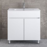 Furniture base with washbasin 81x46x72 material: Wood composite 1 basin countertop, color: White Furniture base with washbasin 81x46x72 material: Wood composite 1 basin countertop, color: White