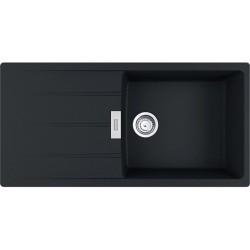 Sink Granite 100x50 left / right nested 1 bowl matte Black, color: Black