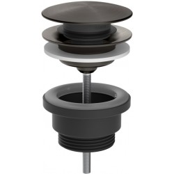 Waste Valve G 1 ¼” Without overflow material: Brass surface: Brushed, color: Black Waste overflows