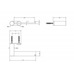 Χαρτοθήκη ανοιχτή από inox Black Metal Brushed PVD, χρώμα: Μαύρο επιφάνεια: Βουρτσισμένη Χαρτοθήκες