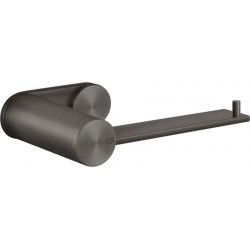 Paper holder no cover material: Inox, color: Black surface: Brushed Toilet paper holders
