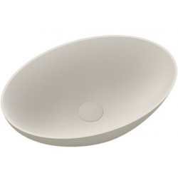 Washbasin Free standing 50x33x14,5 material: Solid Surface Without hole Without overflow OV50, color: White/Beige surface: Matt