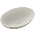 Νιπτήρας ελευθέρας τοποθέτησης 50x33x14,5 από solid surface χωρίς οπή  χωρίς υπερχείλιση OV50, χρώμα: Λευκό/Μπεζ επιφάνεια: Ματ Ελευθέρας τοποθέτησης