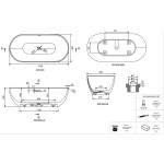 Μπανιέρα ελευθέρας τοποθέτησης 170x80x5 από solid surface επιφάνεια: Ματ, χρώμα: Λευκό/Μπεζ με υπερχείλιση, με βαλβίδα pop-up με κάλυμμα Solid Surface white matt χωρίς λαβές Ελευθέρας τοποθέτησης Μπανιέρα ελευθέρας τοποθέτησης 170x80x5 από solid surface επιφάνεια: Ματ, χρώμα: Λευκό/Μπεζ με υπερχείλιση, με βαλβίδα pop-up με κάλυμμα Solid Surface white matt χωρίς λαβές Ελευθέρας τοποθέτησης