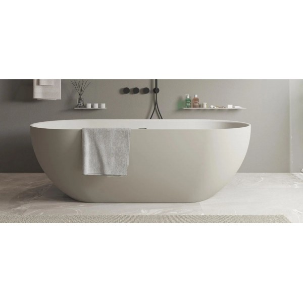 Μπανιέρα ελευθέρας τοποθέτησης 170x80x5 από solid surface επιφάνεια: Ματ, χρώμα: Λευκό/Μπεζ με υπερχείλιση, με βαλβίδα pop-up με κάλυμμα Solid Surface white matt χωρίς λαβές Ελευθέρας τοποθέτησης Μπανιέρα ελευθέρας τοποθέτησης 170x80x5 από solid surface επιφάνεια: Ματ, χρώμα: Λευκό/Μπεζ με υπερχείλιση, με βαλβίδα pop-up με κάλυμμα Solid Surface white matt χωρίς λαβές Ελευθέρας τοποθέτησης