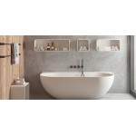 Bathtub Back to Wall 180x80x56 material: Solid Surface surface: Matt, color: White Back to Wall