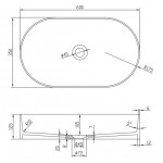 Νιπτήρας ελευθέρας τοποθέτησης 60x35x12,5 από solid surface χωρίς οπή χωρίς υπερχείλιση, χρώμα: Λευκό/Μαύρο επιφάνεια: Ματ Ελευθέρας τοποθέτησης Νιπτήρας ελευθέρας τοποθέτησης 60x35x12,5 από solid surface χωρίς οπή χωρίς υπερχείλιση, χρώμα: Λευκό/Μαύρο επιφάνεια: Ματ Ελευθέρας τοποθέτησης