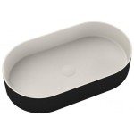 Νιπτήρας ελευθέρας τοποθέτησης 60x35x12,5 από solid surface χωρίς οπή χωρίς υπερχείλιση, χρώμα: Λευκό/Μαύρο επιφάνεια: Ματ Ελευθέρας τοποθέτησης Νιπτήρας ελευθέρας τοποθέτησης 60x35x12,5 από solid surface χωρίς οπή χωρίς υπερχείλιση, χρώμα: Λευκό/Μαύρο επιφάνεια: Ματ Ελευθέρας τοποθέτησης