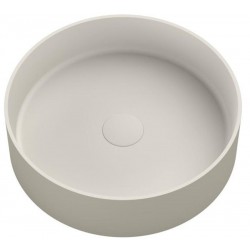 Washbasin Free standing 40x40x12,5 material: Solid Surface Without hole Without overflow, color: White/Grey surface: Matt