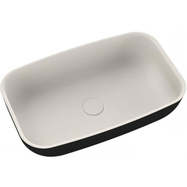 Νιπτήρας ελευθέρας τοποθέτησης 55x35x13 από solid surface χωρίς οπή χωρίς υπερχείλιση, χρώμα: Λευκό/Μαύρο επιφάνεια: Ματ Ελευθέρας τοποθέτησης Νιπτήρας ελευθέρας τοποθέτησης 55x35x13 από solid surface χωρίς οπή χωρίς υπερχείλιση, χρώμα: Λευκό/Μαύρο επιφάνεια: Ματ Ελευθέρας τοποθέτησης