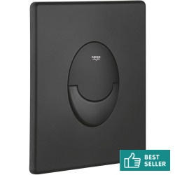 Flush wall plates for concealed cistern phantom black dual flush valve material: ABS Pneumatic, color: Black surface: Matt Flush plates