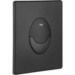 Πλακέτα εντοιχιζόμενου καζανακίου phantom black από ABS διπλής ενέργειας με πνευματικό μηχανισμό, χρώμα: Μαύρο επιφάνεια: Ματ Πλακέτες