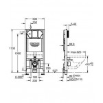 Concealed cistern for wall-mounted toilet for plasterboard wall With frame Concealed cisterns for wall-mounted WC