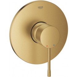 Shower tap Wall-mounted external part 1 way material: Brass mixer With plate without hand shower, hose and holder brushed cool sunrise, color: Gold surface: Brushed Wall-mounted - external part