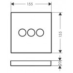 Diverter for concealed shower tap Wall-mounted - external part material: Brass 3 way, color: Black surface: Matt Diverters - external part