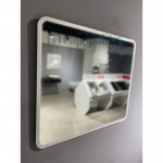 Bathroom mirror, shape: Rectangle 70x60 material: Crystal, color: White Mirrors