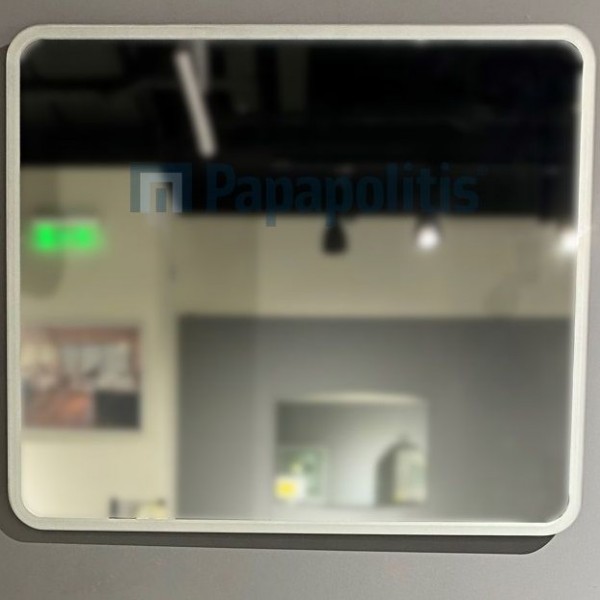 Bathroom mirror, shape: Rectangle 70x60 material: Crystal, color: White Mirrors