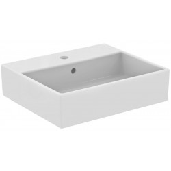 Washbasin Free standing 50x42x13 material: Porcelain With one hole With overflow, color: White surface: Glossy