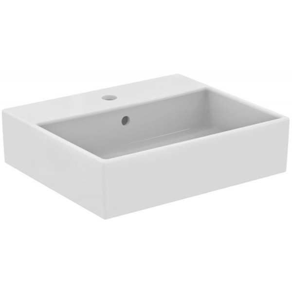 Washbasin Free standing 50x42x13 material: Porcelain With one hole With overflow, color: White surface: Glossy Free standing Washbasin Free standing 50x42x13 material: Porcelain With one hole With overflow, color: White surface: Glossy Free standing