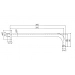 Arm 35cm 35cm Black Matt Wall-mounted material: Brass, color: Black surface: Matt Shower arms Arm 35cm 35cm Black Matt Wall-mounted material: Brass, color: Black surface: Matt Shower arms