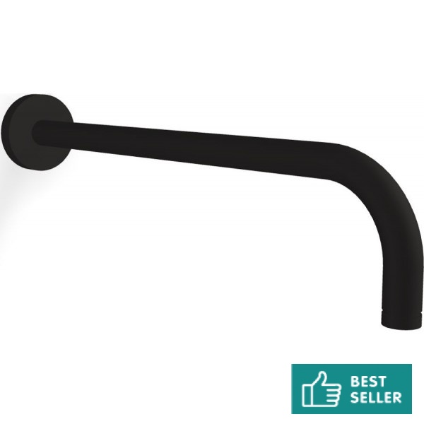 Arm 35cm 35cm Black Matt Wall-mounted material: Brass, color: Black surface: Matt Shower arms
