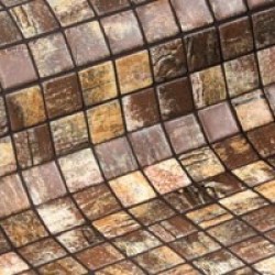 Mosaic 2,5x2,5 Spain, shape: Square 1st choice surface: Glossy, hue: Bronze Mosaics
