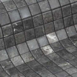 Mosaic 2,5x2,25 Spain, shape: Square 1st choice surface: Matt, hue: Dark Grey Mosaics