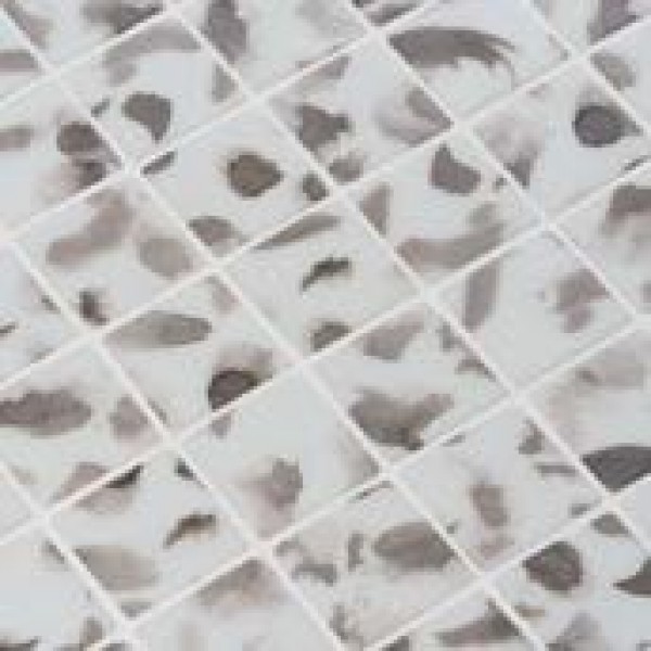 Ψηφίδα 5x5 Ισπανίας, σχήμα: Τετράγωνο Α’ διαλογής σε πλέγμα 36,5x36,5 επιφάνεια: Ματ, απόχρωση: Λευκό/Γκρι Ψηφίδες