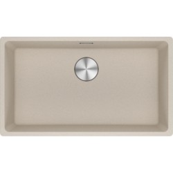 Νεροχύτης γρανιτένιος 72x40 χωρίς πάγκο υποκαθήμενος, 1 γούρνα (75,3x43,3cm) coffee, με αυτόματη βαλβίδα, χρώμα: Μπεζ Γρανιτένιοι