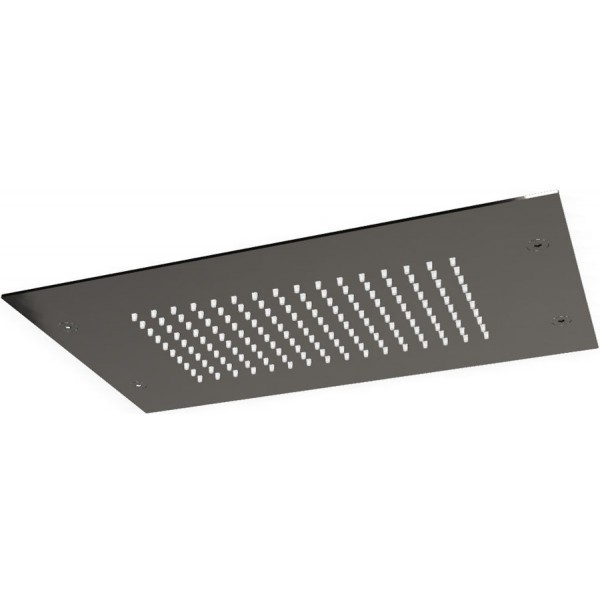 Κεφαλή ντους οροφής 35x20 από inox 1 ροής Black Chrome, χρώμα: Μαύρο επιφάνεια: Γυαλιστερή Κεφαλές ντους
