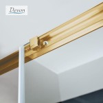 Shower enclosure Linear 140x200 6mm sliding surface: Brushed, color: Gold Linear Shower enclosure Linear 140x200 6mm sliding surface: Brushed, color: Gold Linear