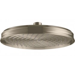 Shower head Wall-mounted / Ceiling-mounted 24x24 material: Brass, style: 1 spray brushed nickel, color: Chrome surface: Brushed Overhead showers