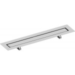 Αυλάκι ντουζιέρας (σχάρα) με πλαίσιο & κάλυμμα & παγίδα & ποδαράκια από inox 70cm, χρώμα: Χρωμέ Αυλάκια ντουζιέρας