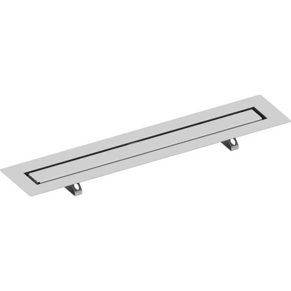 Αυλάκι ντουζιέρας (σχάρα) με πλαίσιο & κάλυμμα & παγίδα & ποδαράκια από inox 70cm, χρώμα: Χρωμέ Αυλάκια ντουζιέρας