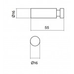 Hook Flat wall mounted material: Inox single, color: Chrome surface: Brushed Hooks Hook Flat wall mounted material: Inox single, color: Chrome surface: Brushed Hooks