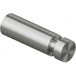 Hook Flat wall mounted material: Inox single, color: Chrome surface: Brushed Hooks