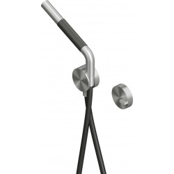 Shower tap Wall-mounted external part 1 way 2 holes material: Inox mixer with hand shower, hose and holder, color: Chrome surface: Brushed Wall-mounted - external part